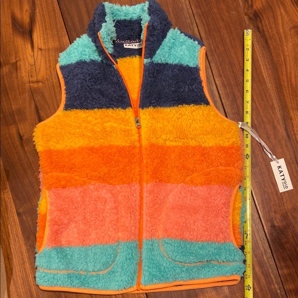 Katy Did Colorful Fleece Vest